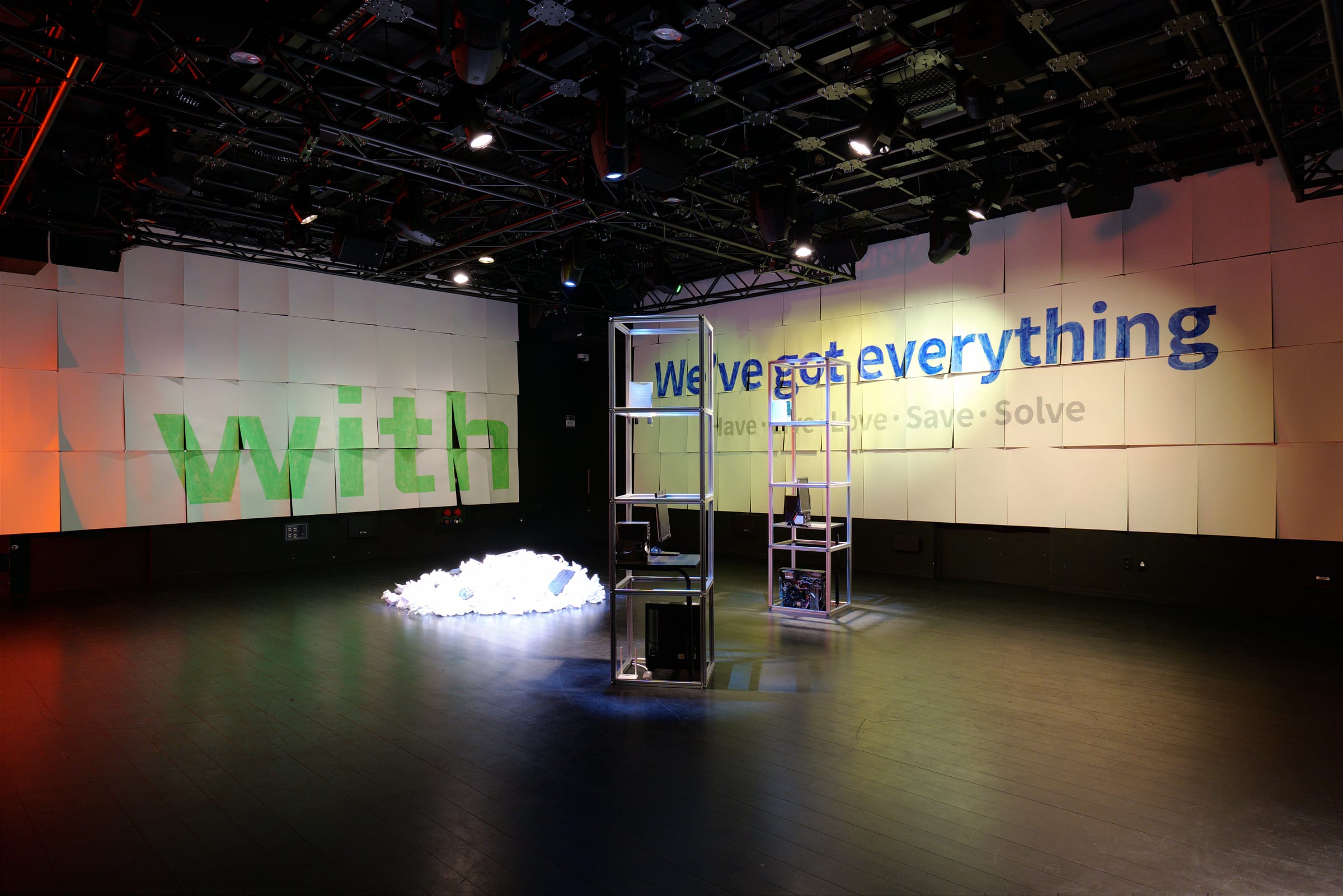 Installation view of the exhibition space